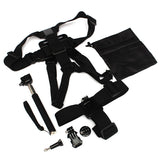 6 In 1 Chest Harness Head Strap Mount Monopod Tripod Adapter For Go Pro 2 3 3 Plus - Bushkin Travel Tech